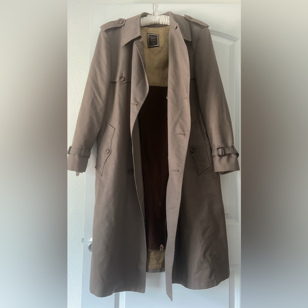 Authentic Vintage Christian Dior Trench Coat.